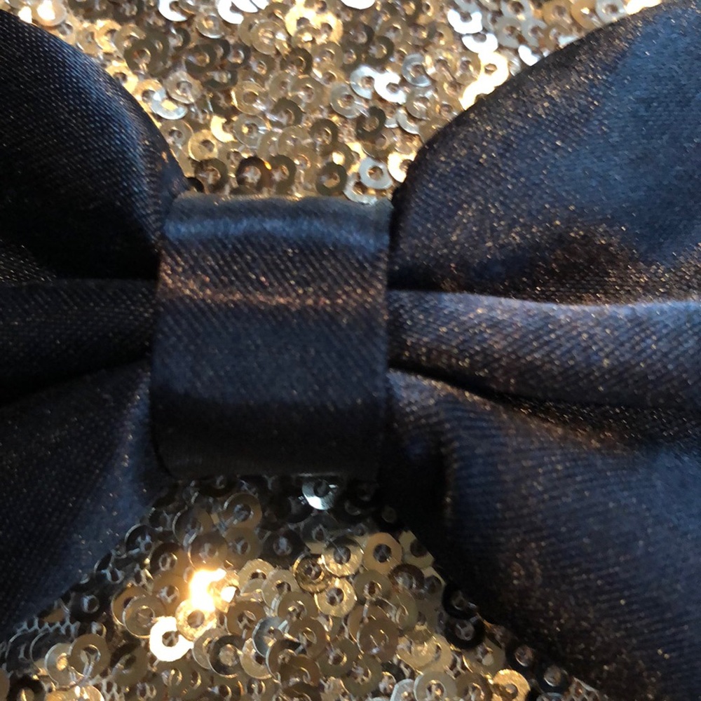 NWOT black formal  satin bowtie, pre-tied - Picture 5 of 14